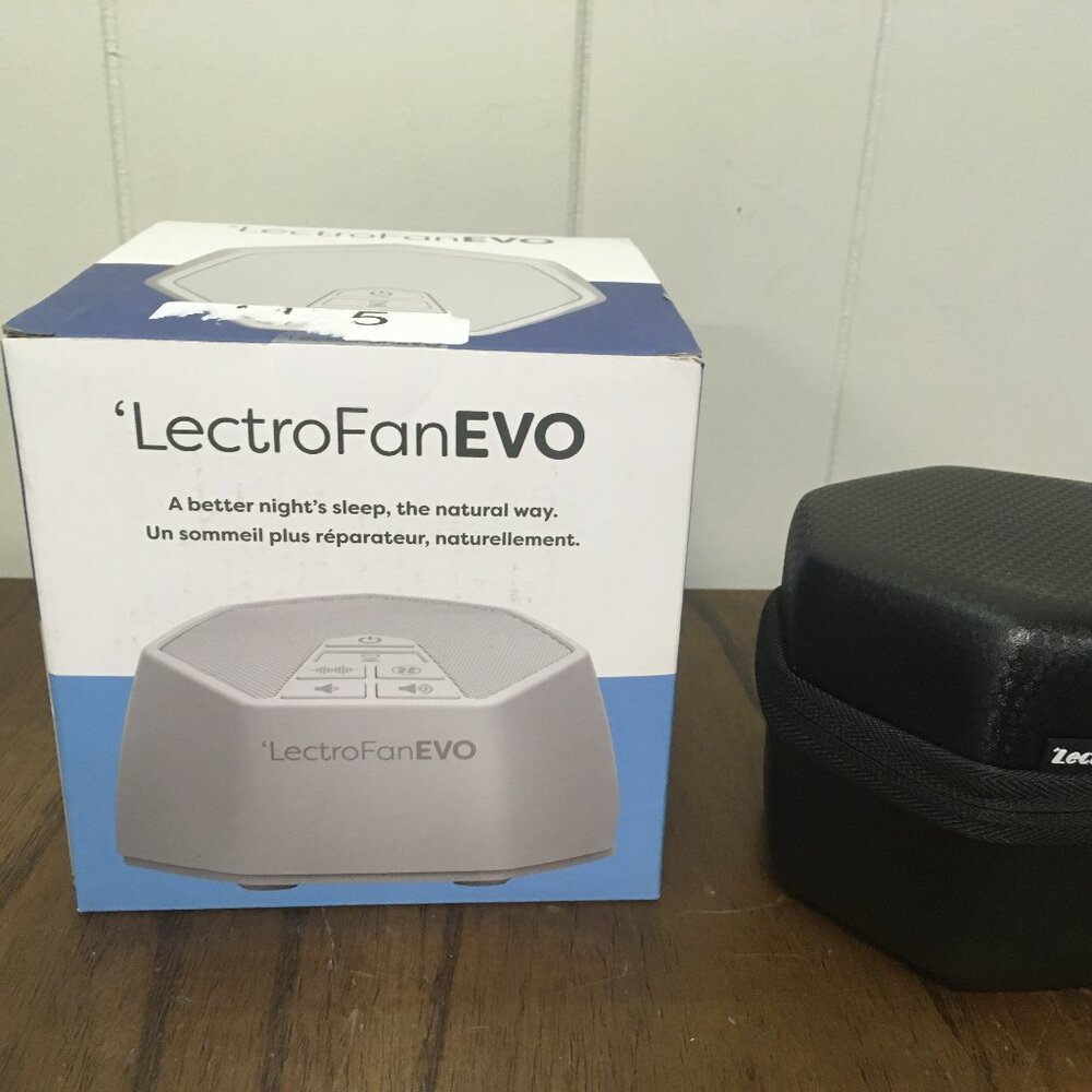 NEW LectroFan ASM1020 EVO White Pink & Brown Noise Sound Machine + Travel Case